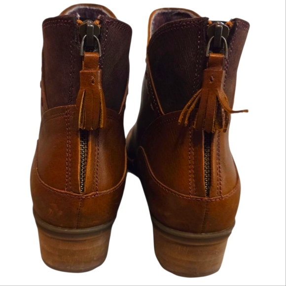 Chaco Cataluna Mid Boot Women's 7 Leather Brown Tan Zipper Heel Ankle JCH107490 - Picture 6 of 7